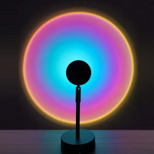 Luminária Noturna Lâmpada Projeção Sunset Led Efeito Por Sol