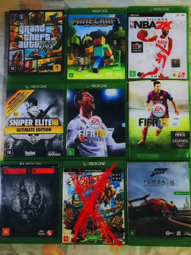 Vendo 8 jogos de xbox one usado