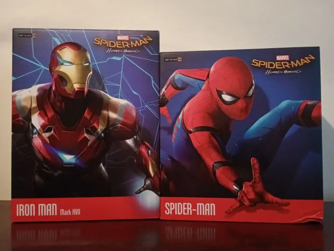 Iron Studios. Spider-man Homecoming.<br> Iron Man Mark 47 1/10 & Iron Studios Spider-Man 1/10