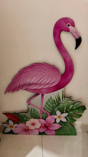 Display decoração festa de aniversário Flamingo