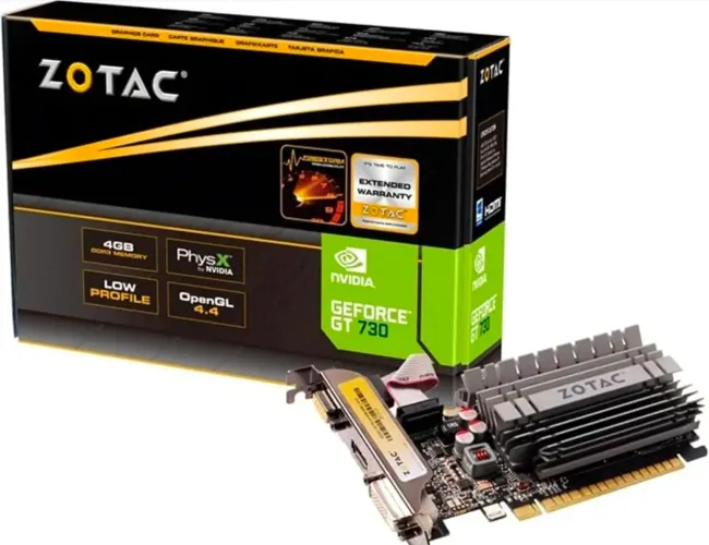 Placa de Video Zotac Nvidia GT730 4GB DDR3 64 BITS