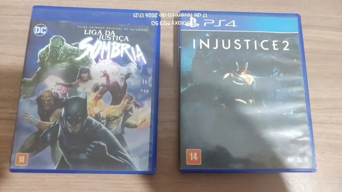 JOGO INJUSTICE2 PS4 + Blue-ray Liga da justiça sombria.