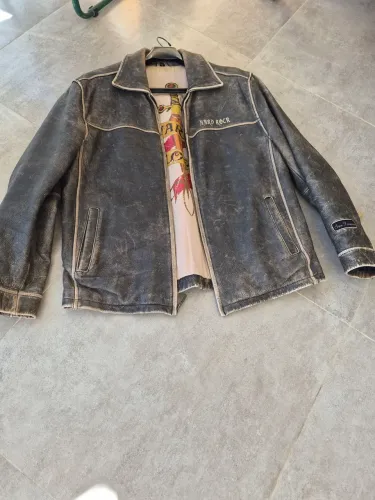 Jaqueta Hard Rock Original Couro