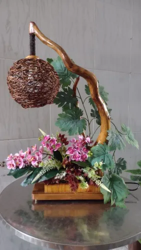 Luminária con orquídeas mega promoção de dia das mães 280 por 140