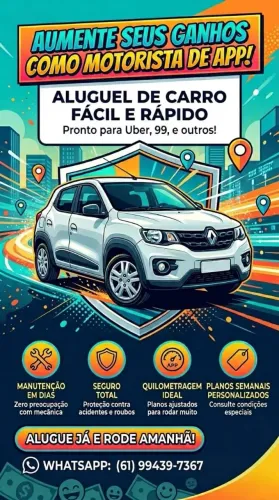 Alugo carro para aplicativo
