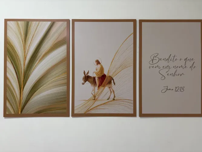 Kit 3 quadros decorativos