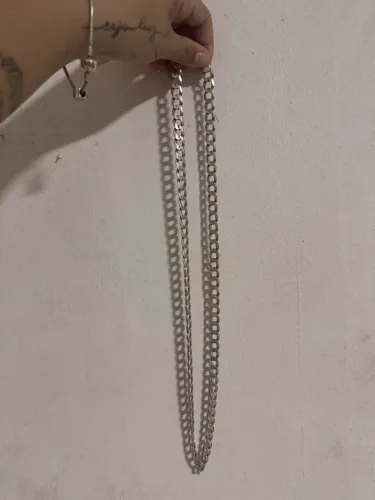 ? CORRENTE DE PRATA 11MM - 80CM À VENDA! ?
