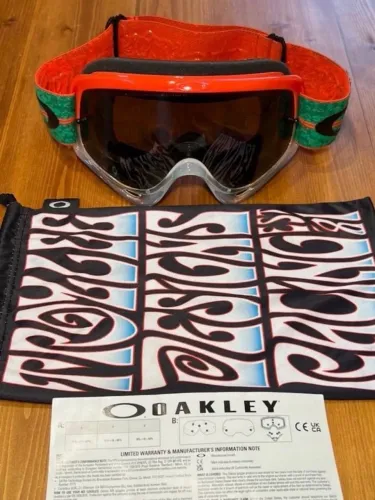 óculos oakley o-frame mx motocross/snow lente escura bolsa 100% original 