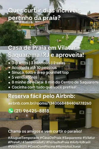 Casa de praia em Vilatur saquarema