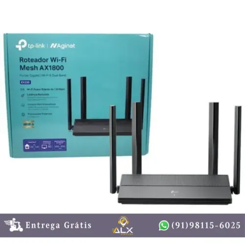 Roteador Gigabit Wi-fi 6 Mesh Dual Band Ax1800 Tp-link Ex220(br) V2 *ENTREGA GRÁTIS*