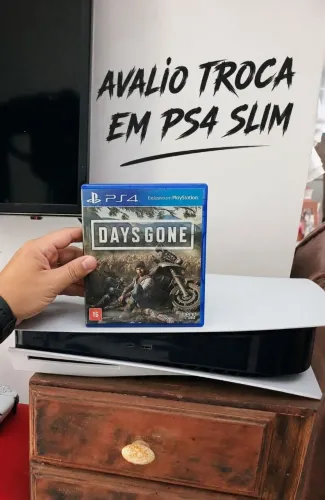 Playstation 5 com leitor 825GB, controle + jogo + aceita troca em ps4 slim