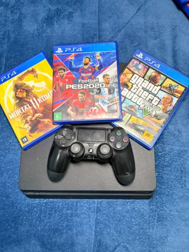 PS4 Slim 1TB + 3 Jogos