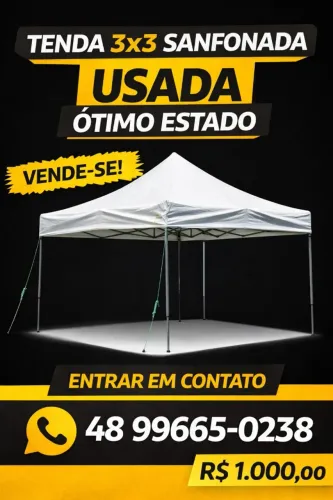 tenda 3x3 sanfonada