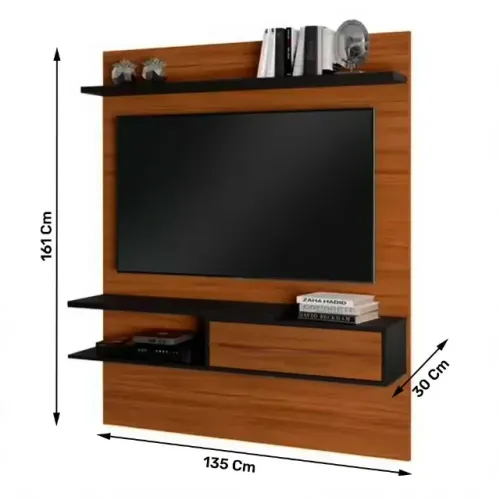 Painel NT 1155 1Pt Freijo.Preto Notavel - Entrega Rápida! 