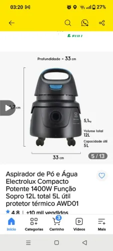 Aspirador Eletrolux novo 