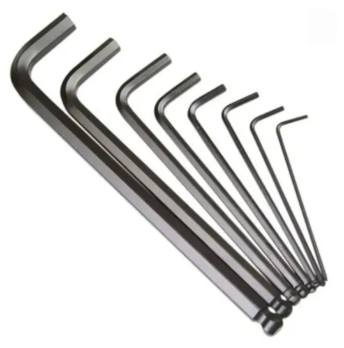 Kit jogo chave Allen longa esférica 9 peças de 1.5 a 10mm