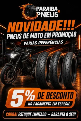 Pneus de moto com 5% de desconto!! Venha conferir!