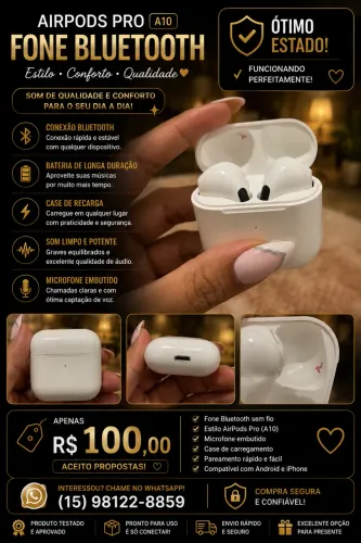 Fone Bluetooth (Airpods Pro A10)