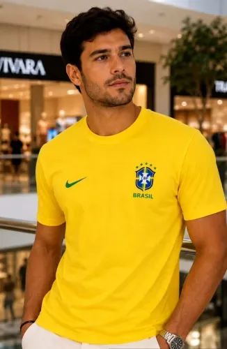 Camisa masculino do Brasil 100% algodão.