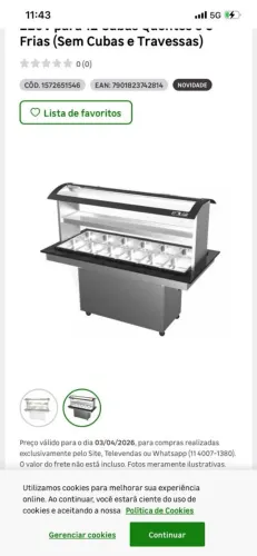 Bancada self-service 