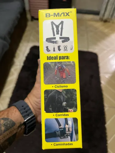 Suporte de peito para celular e câmera esportiva 