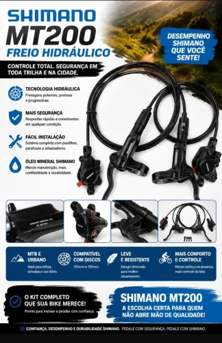 Freio hidráulico Shimano Mt200