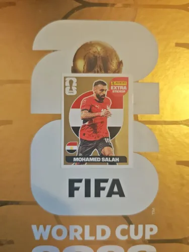Mohamed Salah Extra Sticker Ouro (Gold) Copa 2026 Panini Rara