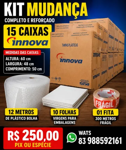 Caixas de papelão kit 15 cxs reforcadas +01 fita+plastico bolha +papel para embalagens 