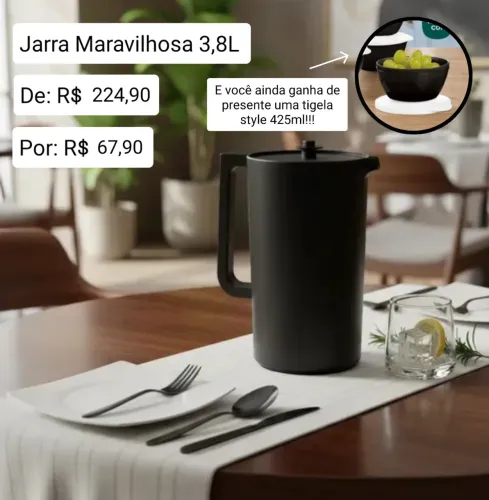 Jarra tupperware 3,8l