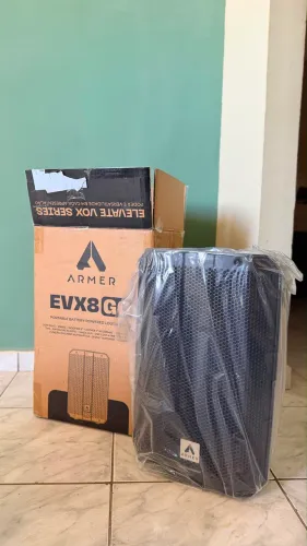 Caixa de Som Armer EVX8G - Potência Profissional com Bateria Recarregável!