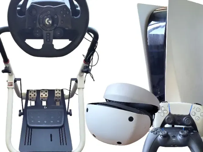 Setup Completo Simracing - PS5 + Volante G923 + PS VR2 + Cockpit + 2 DualSense
