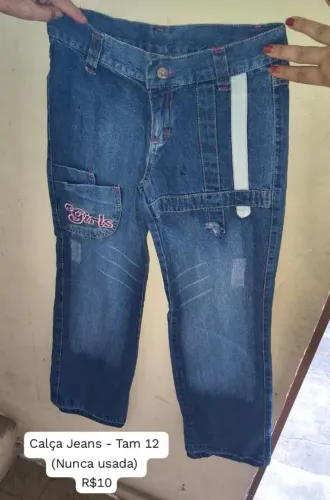 Calca Jeans Infantil Tam 12 (nunca usada)