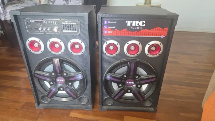 [LER DESCRIÇÃO] Conjunto 2 Caixas de Som TRC-388 Bluetooth MP3 USB 500WRMS 