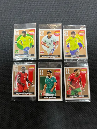 Kit 6x Figurinhas Extra Sticker de Bronze Copa do Mundo 2026 Original Panini 