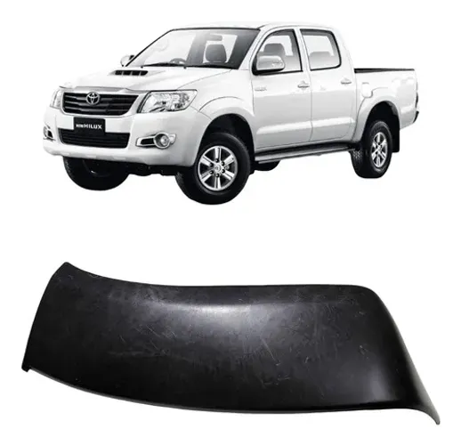 Alargador Moldura Do Parachoque Dianteiro Pick Up Hilux 2012 Preto