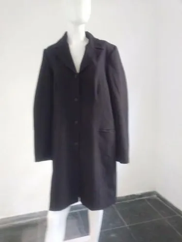 Sobretudo longo feminino tamanho G frio inverno outono preto Marca lua azul