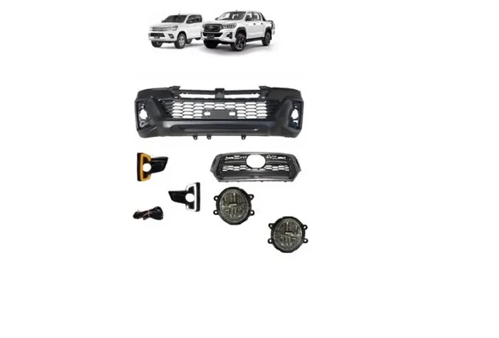 Parachoque Hilux 2019 2020 C/Moldura ledDRL + 2 milha LED 