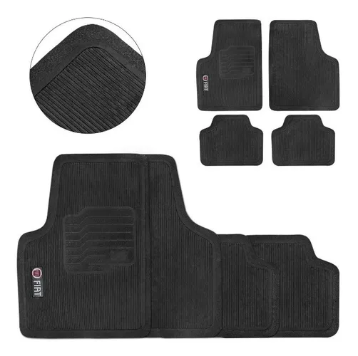 Tapete de Borracha PVC Universal - Grand Siena, Palio, Strada - Preto - 4 Peças