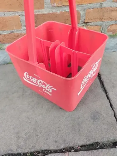 Antigo Cesto Para Garrafas Coca Cola Anos 80