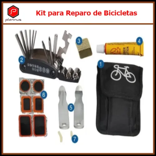 ***Kit Para Reparo de Bicicletas Bike Ferramentas Manutenção Chave (z158)