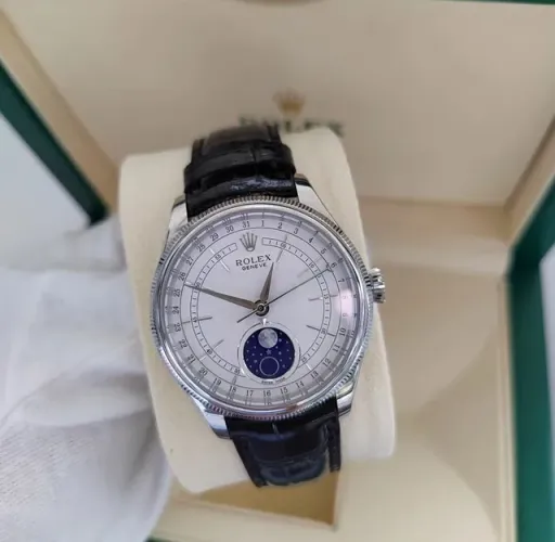 Relógio Rolex Cellini Fases da Lua Automático