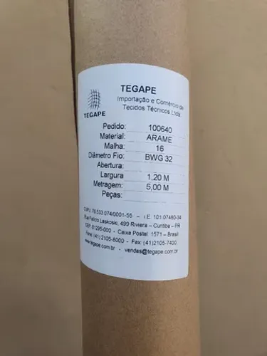 Tela Mosquiteira Galvanizada - 5,00m X 1,20m