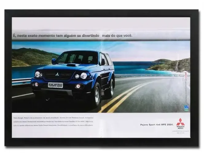 Pajero Sport - Quadro decorativo com propaganda original de revista