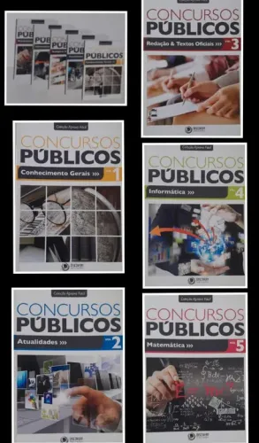 Lote 5 Livros Coleção Aprova Fácil - Concursos Públicos - Usados em Bom Estado