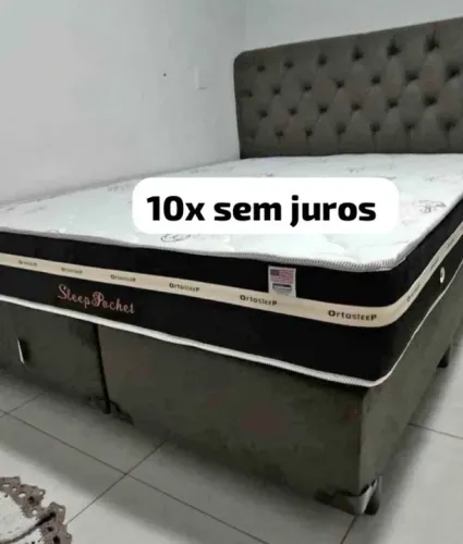Cama box colchão e base (queen) novo