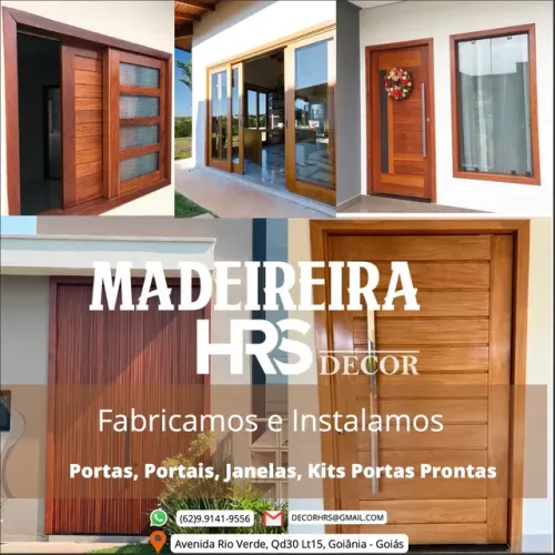 Portas e Janelas de Madeira Maciça Pronta Entrega e Sob Medida