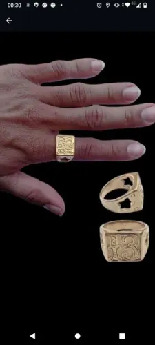 Dedeira banhada ouro 18k 