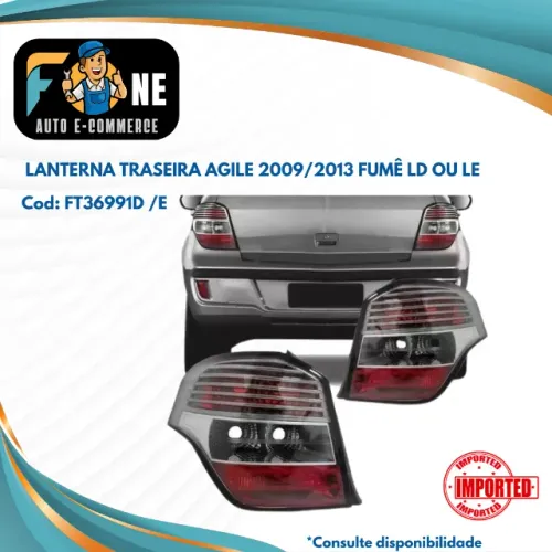 Lanterna Traseira Agile 2009 A 2013 Fumê Lado Direito/esquerdo