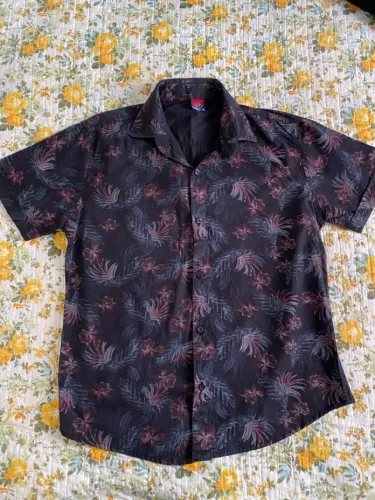 Camisa de Botão Floral Masculina