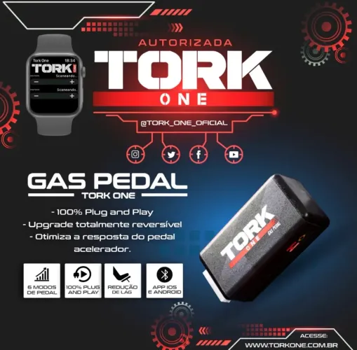 Piggyback Tork One + gás pedal Onix turbo e tracker